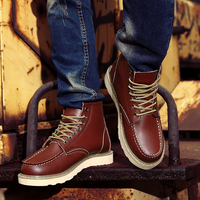 Herren Stiefeletten | Knöchelhöhe mit Schnürung und Profilsohle - Image 3