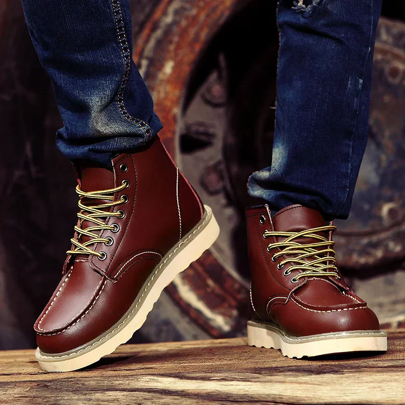 Herren Stiefeletten | Knöchelhöhe mit Schnürung und Profilsohle - Image 5