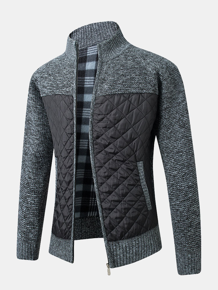 Herren Strickjacke | Karomuster und Frontverschluss - Image 2