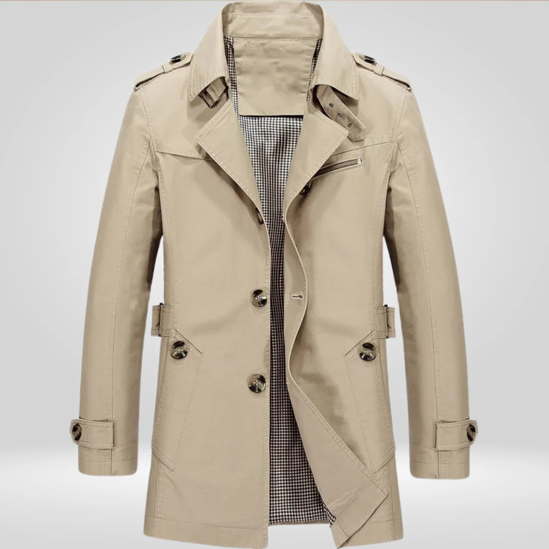 Herren Trenchcoat | Klassische Länge mit strukturierter Schnittführung - Image 2