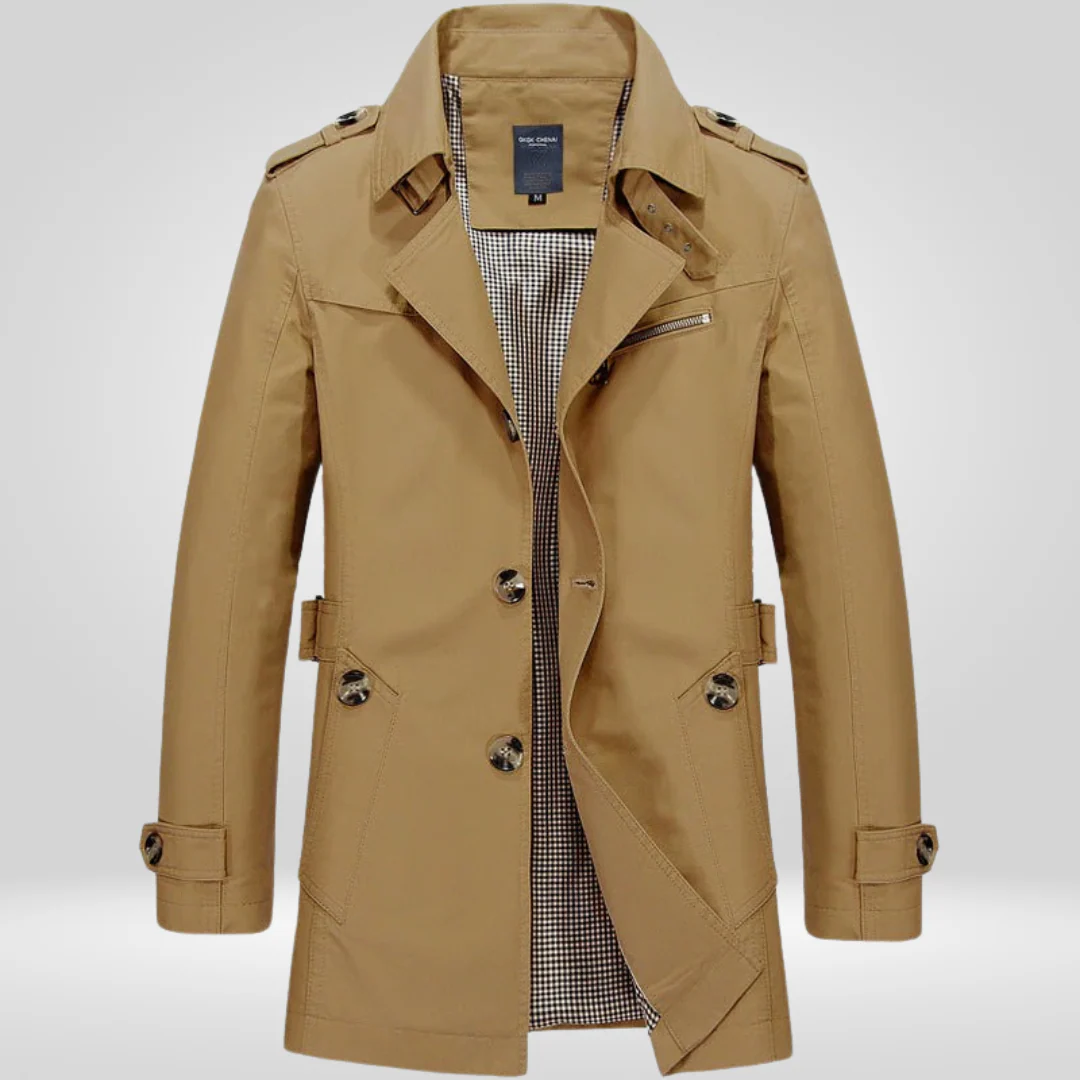 Herren Trenchcoat | Klassische Länge mit strukturierter Schnittführung - Image 3