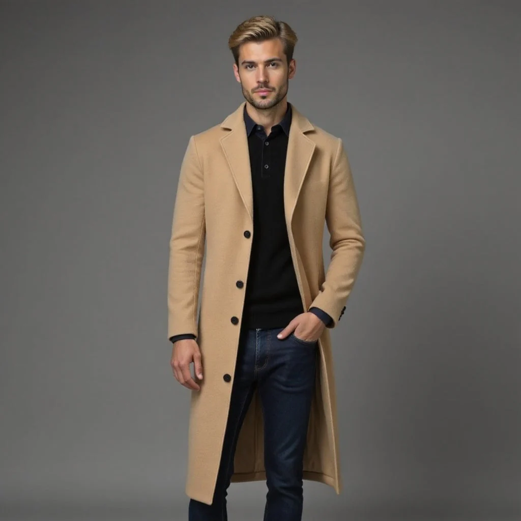 Herren Schmaler Wintermantel | Klassisch - Image 11
