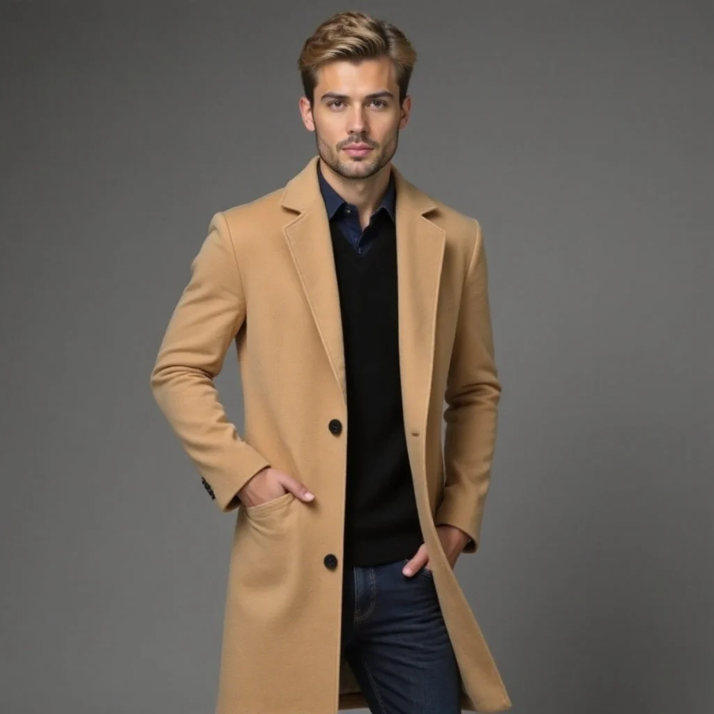 Herren Schmaler Wintermantel | Klassisch - Image 13