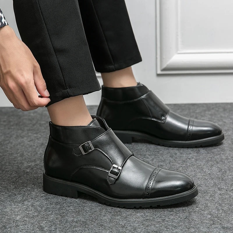 Herrenstiefel | Geschlossene Form doppelte Schnallen über Knöchel - Image 11