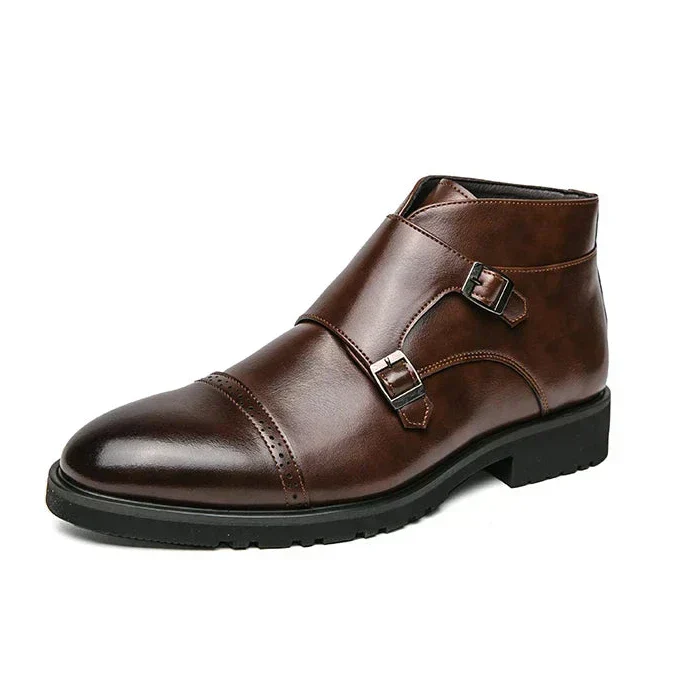 Herrenstiefel | Geschlossene Form doppelte Schnallen über Knöchel - Image 2