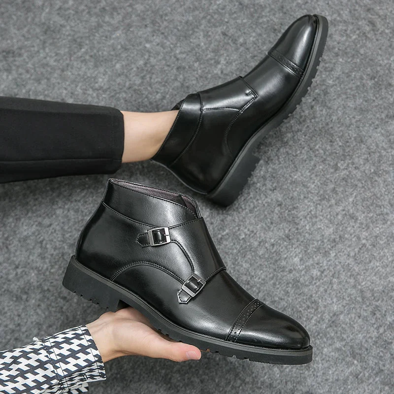 Herrenstiefel | Geschlossene Form doppelte Schnallen über Knöchel - Image 6