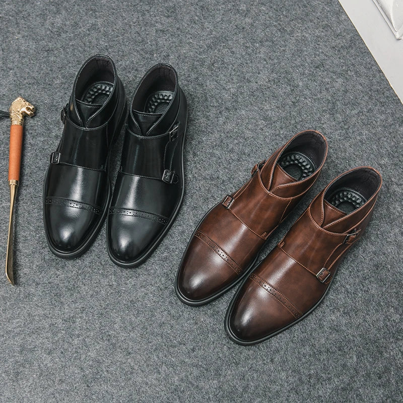 Herrenstiefel | Geschlossene Form doppelte Schnallen über Knöchel - Image 7