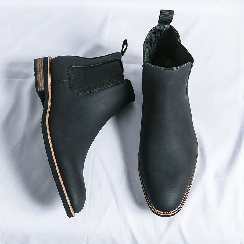 Herrenstiefel | Elastische Seiten Schlupfform über Knöchel