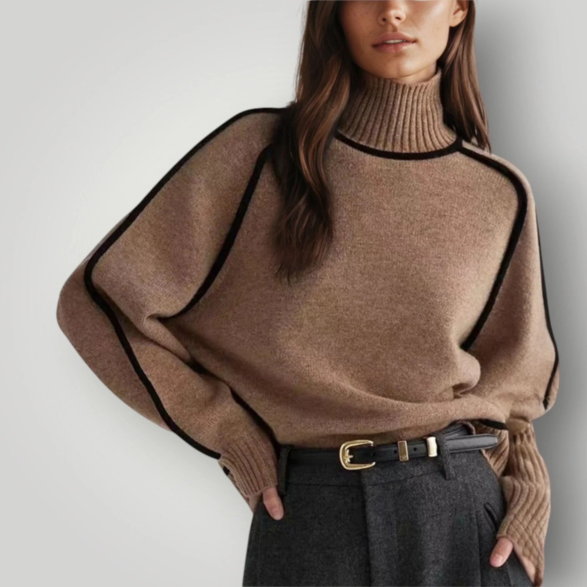 Damen Rollkragenpullover | Warmer, weicher Pullover für Winter - Image 3