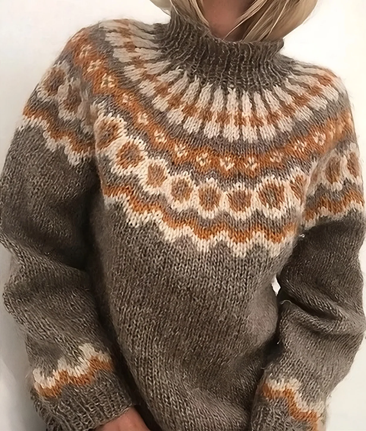 Warmer Norweger Pullover für Damen | Rollkragen - Image 3