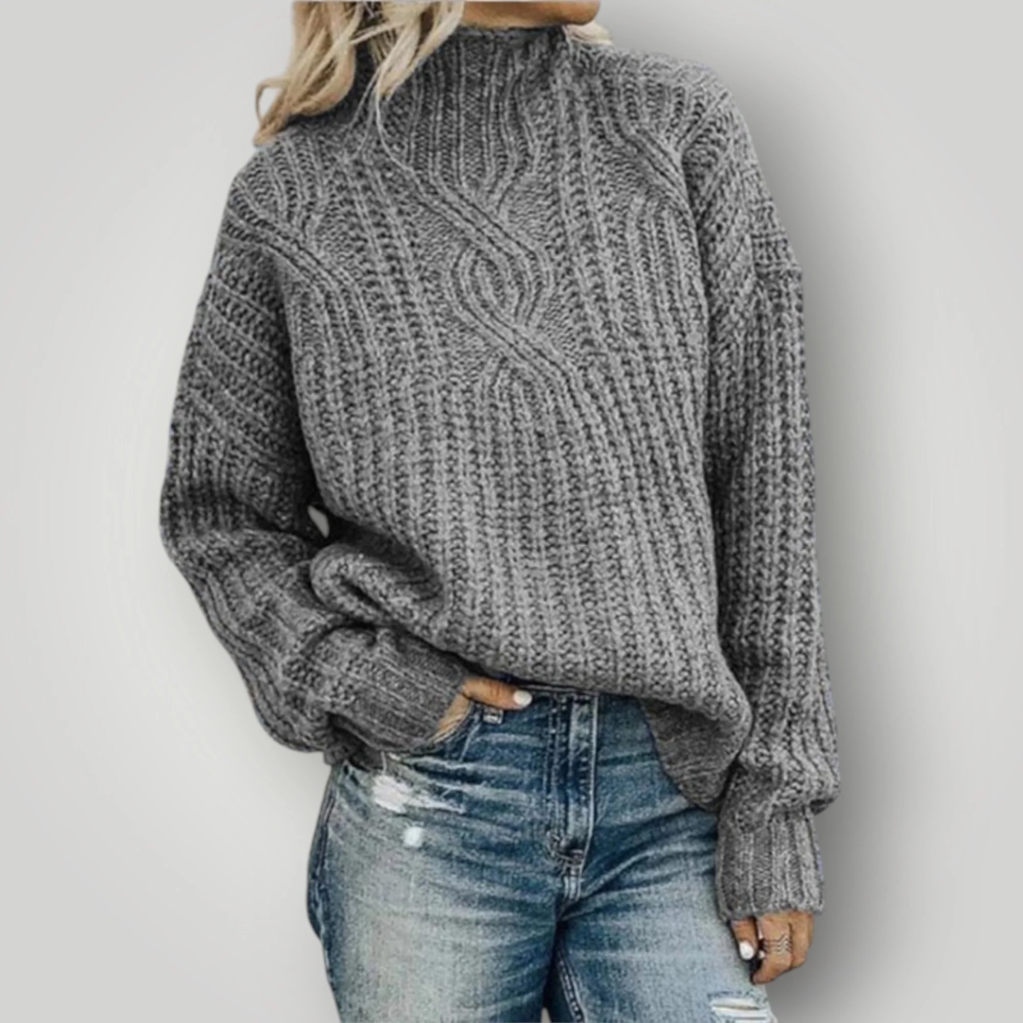 Damen Strickpullover | Warmer moderner Pullover für kalte Tage - Image 4
