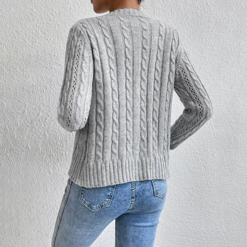 Strukturierte Strickjacke für Damen | Mit Knopfleiste - Image 3